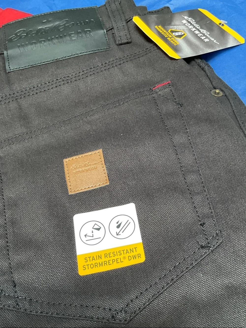 36/32 Eddie Bauer Men’s Black Relaxed Workwear Jeans